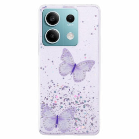 GLITTER BUTTERFLY VIJOLIČNI OVITEK ZA XIAOMI REDMI NOTE 13 5G
