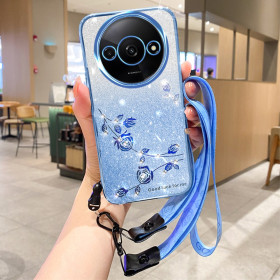 RHINESTONE GLITTER VRTNICA MODER Z VRVICO OVITEK ZA XIAOMI REDMI A3