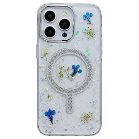 EPOXY FLOWER ERINASTA LOBELIJA MAGSAFE OVITEK ZA APPLE IPHONE 15 PRO