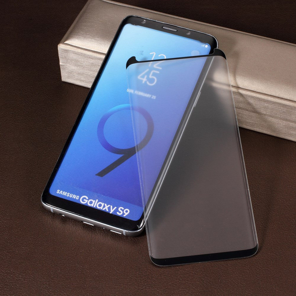 SAMSUNG GALAXY S9 KALJENO STEKLO FIT S POTISKOM ČRN - CASE FRIENDLY