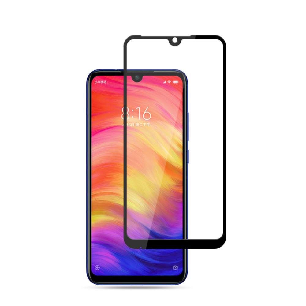 XIAOMI REDMI NOTE 7 FIT KALJENO STEKLO S POTISKOM ČRN - FULL GLUE