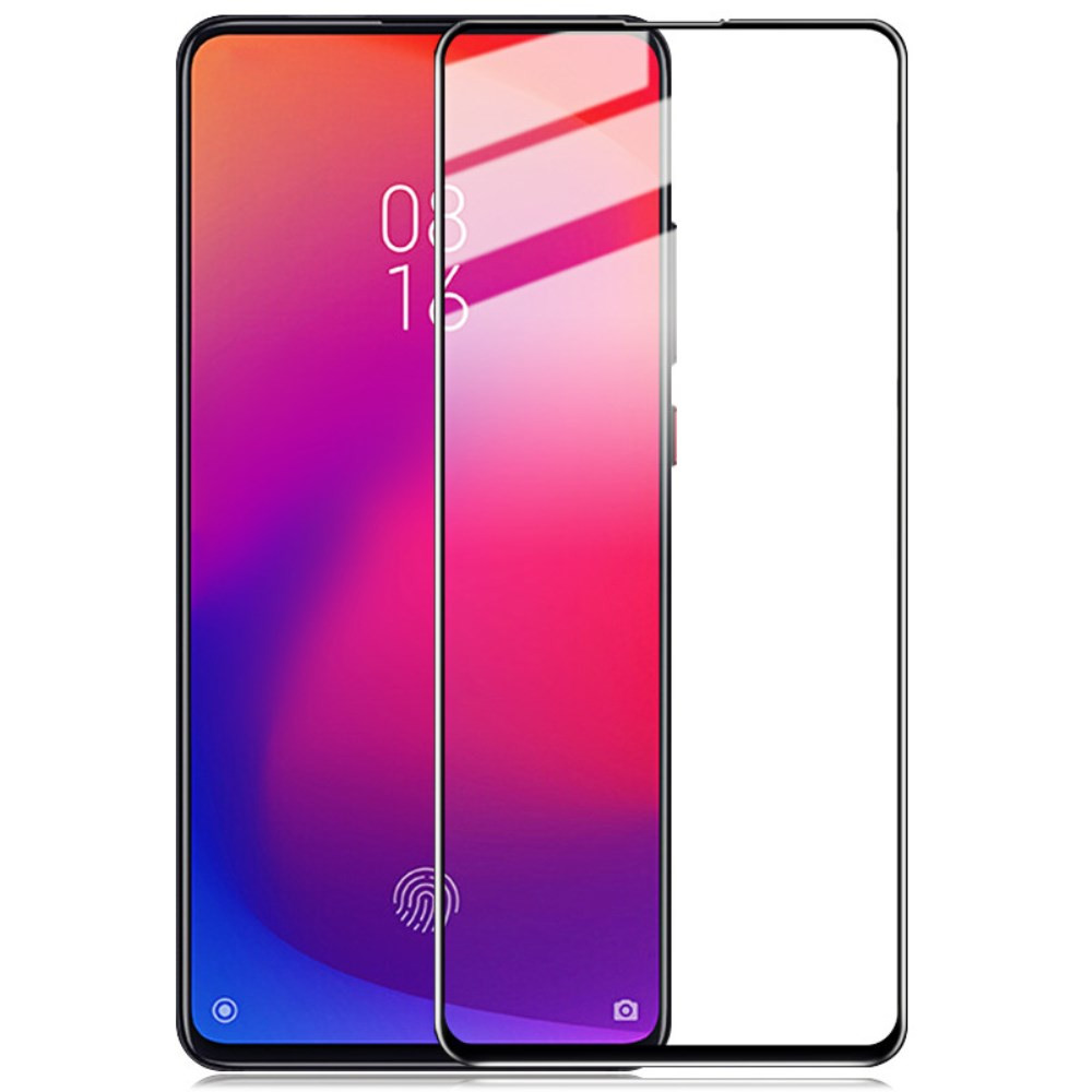 XIAOMI MI 9T FIT KALJENO STEKLO S POTISKOM ČRN - FULL GLUE