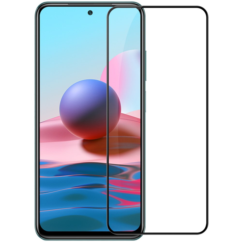 XIAOMI POCO M5S / REDMI NOTE 10S / NOTE 10 4G NILLKIN FIT CP+PRO KALJENO STEKLO S POTISKOM ČRN - FULL GLUE