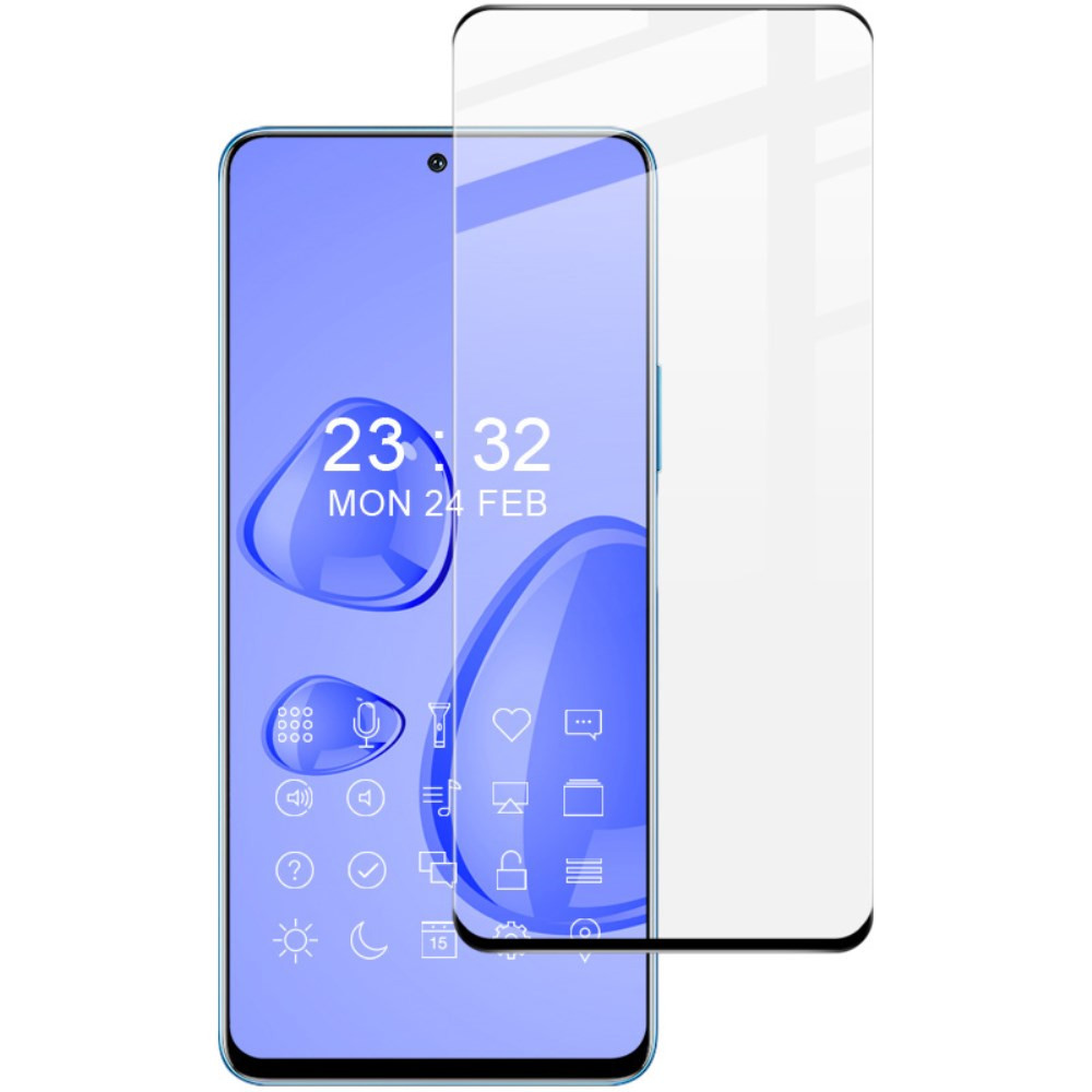 HONOR MAGIC4 LITE IMAK PRO+ FIT KALJENO STEKLO S POTISKOM ČRN - FULL GLUE