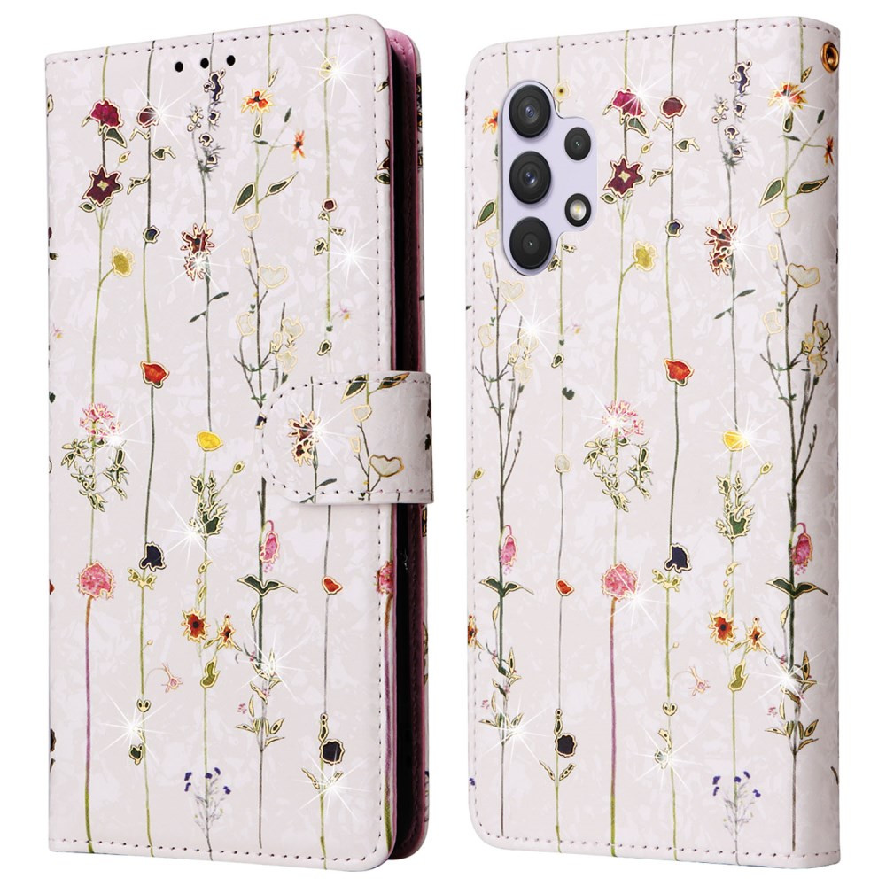 REALISTIC PISANE CVETLICE BEL ETUI ZA SAMSUNG GALAXY A32 4G