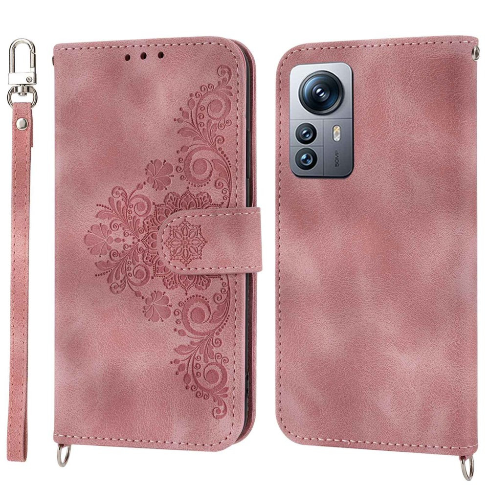 ČIPKA WALLET SVETLO ROZA ETUI ZA XIAOMI 12 LITE