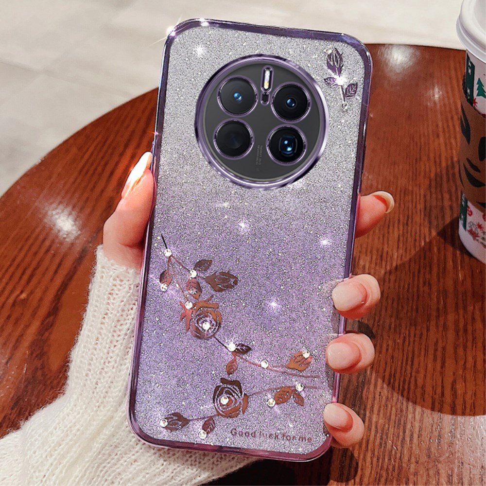 RHINESTONE GLITTER VRTNICA VIJOLIČNI OVITEK ZA HUAWEI MATE 50 PRO