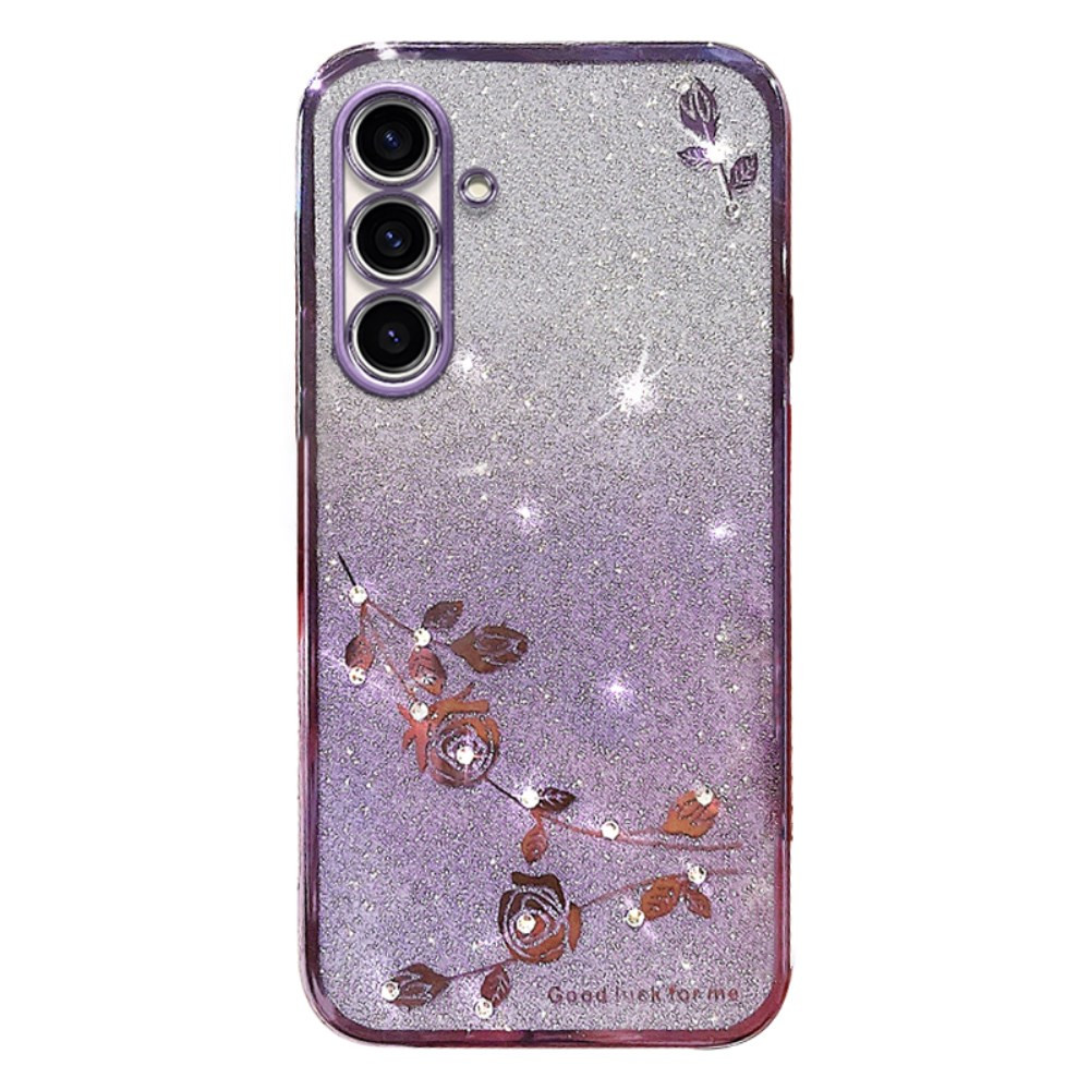 RHINESTONE GLITTER VRTNICA VIJOLIČNI OVITEK ZA SAMSUNG GALAXY A54 5G
