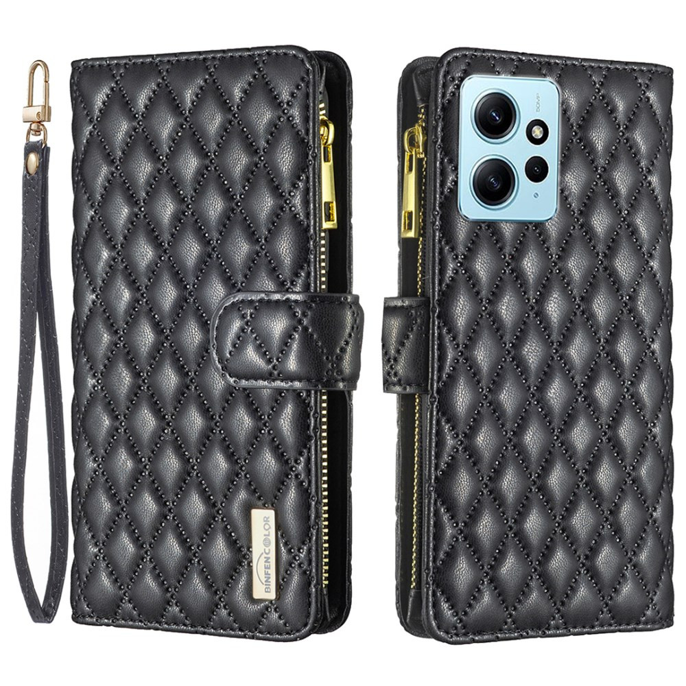 BINFEN PILLOW ZIPPER ČRN ETUI ZA XIAOMI REDMI NOTE 12 4G