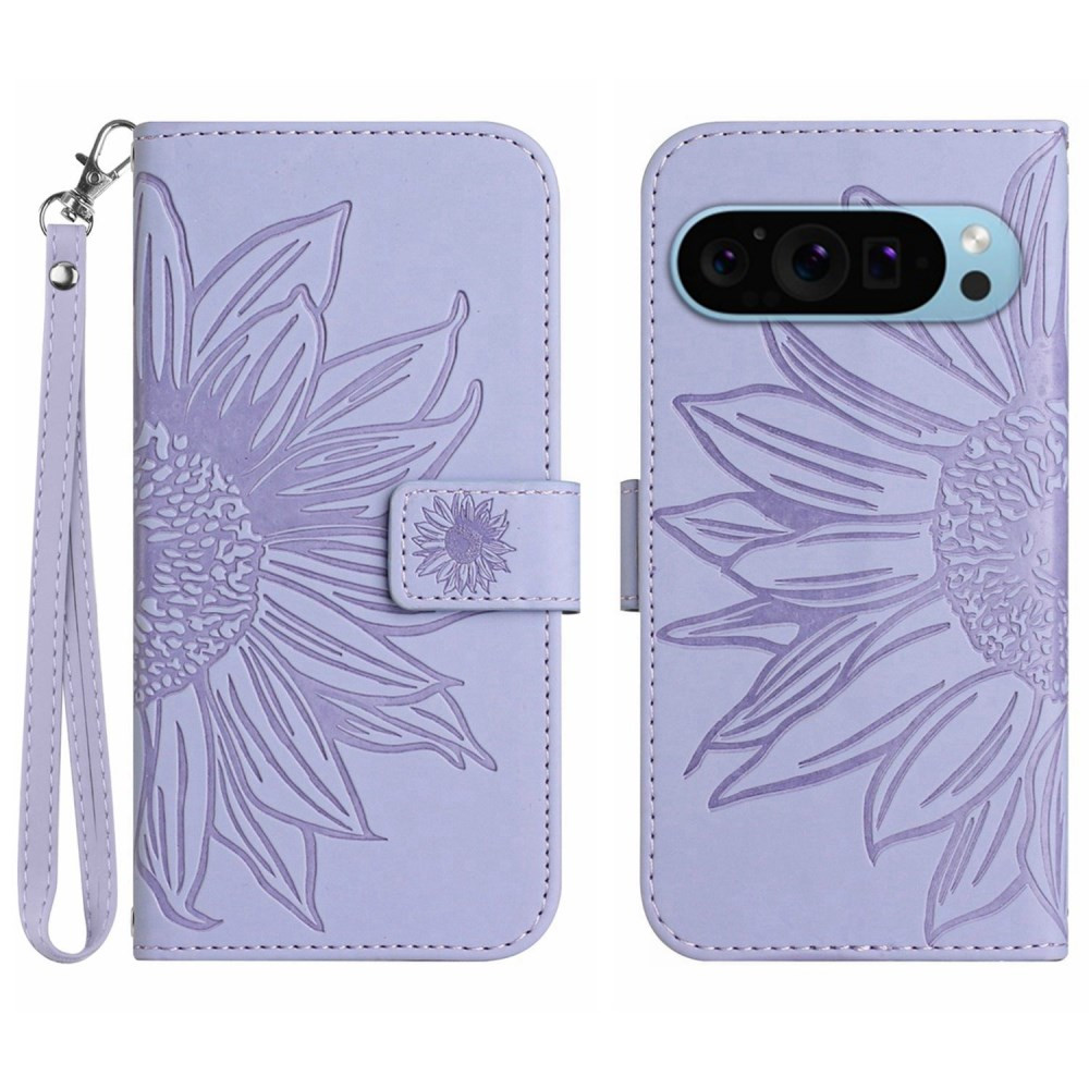 ODTIS SONČNICE VIJOLIČNI ETUI ZA GOOGLE PIXEL 9 PRO XL