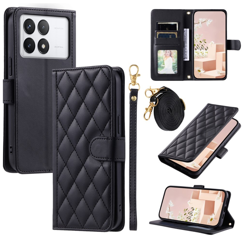 BINFEN PILLOW Z VRVICO ČRN ETUI ZA XIAOMI POCO X6 PRO 5G