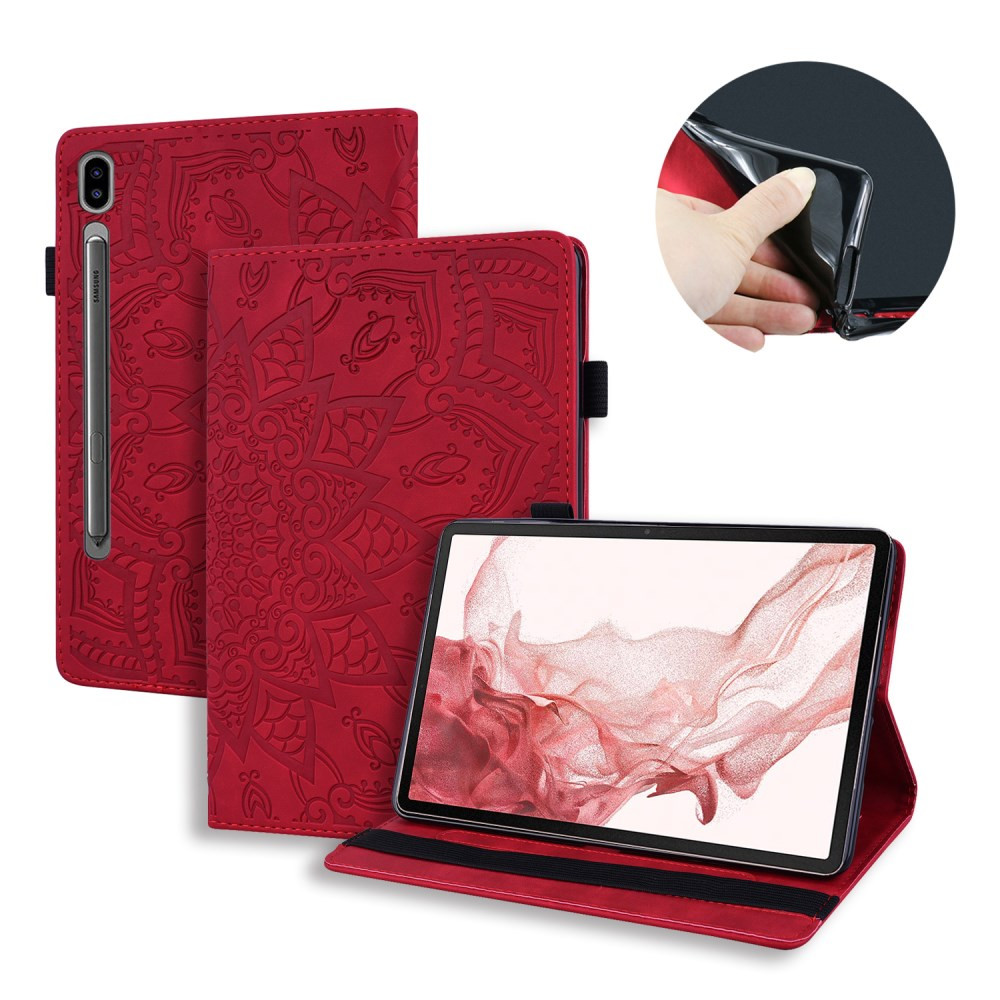 ODTIS MANDALE RDEČ ETUI ZA SAMSUNG GALAXY TAB S9 FE PLUS 12.4